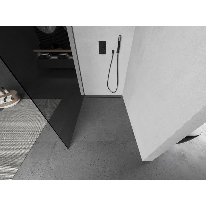 Mexen Kioto душ параван Walk-in 140 x 200 cm, графит 8 mm, gun metal - 800-140-101-95-40