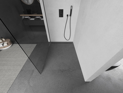 Mexen Kioto L стационарна душ стена Walk-in 95 x 200 см, прозрачна, gun metal - 800-095-103-95-00