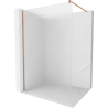 Mexen Kioto стена за душ Walk-in 100 x 200 см, матово стъкло 8 мм, четкан мед - 800-100-101-65-30