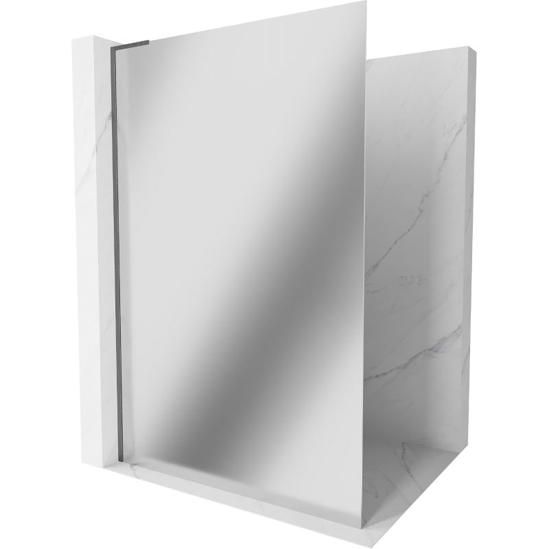 Mexen Kioto L стена за душ Walk-in 70 x 200 см, огледало, gun metal - 800-070-103-95-50