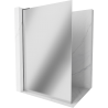 Mexen Kioto L стена за душ Walk-in 70 x 200 см, огледало, gun metal - 800-070-103-95-50