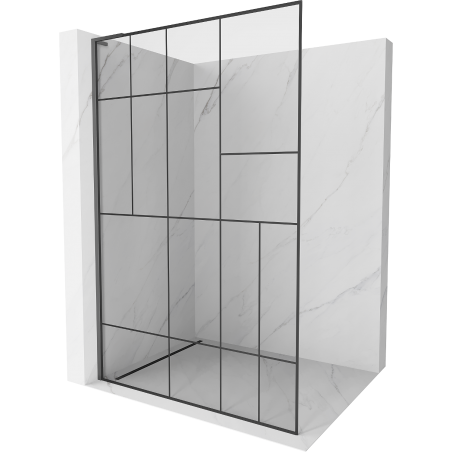 Mexen Kioto L преграда за душ кабина Walk-in 100 x 200 см, черен модел, gun metal - 800-100-103-95-78