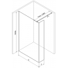 Mexen Kioto душова стена Walk-in 100 x 40 см, черен модел, черна - 800-100-212-70-70-040