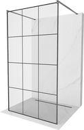 Mexen Kioto самостоятелна душова стена 100 x 200 см, черен модел 8 мм, gun metal - 800-100-002-95-77