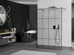 Mexen Kioto самостоятелна душ кабина 150 x 200 см, черен дизайн 8 мм, gun metal - 800-150-002-95-77