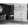 Mexen Kioto самостоятелна душ кабина 110 x 200 см, бял мотив 8 мм, gun metal - 800-110-002-95-85