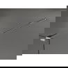 Mexen Kioto стена за душ Walk-in 90 x 200 cm, черен модел 8 mm, хром - 800-090-101-01-77