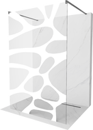 Mexen Kioto Свободностояща душ кабина 110 x 200 см, бяла вълна 8 мм, gun metal - 800-110-002-95-97