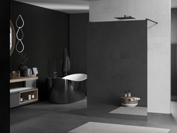 Mexen Kioto свободно стояща душ стена 120 x 200 см, огледало 8 мм, gun metal - 800-120-002-95-50