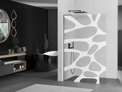 Мексен Киото L преграда за душ Walk-in 120 x 200 см, бял модел, gun metal - 800-120-103-95-97