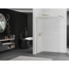 Mexen Kioto стена за душа Walk-in 100 x 200 см, стъкло 8 мм, златна четка - 800-100-101-55-09