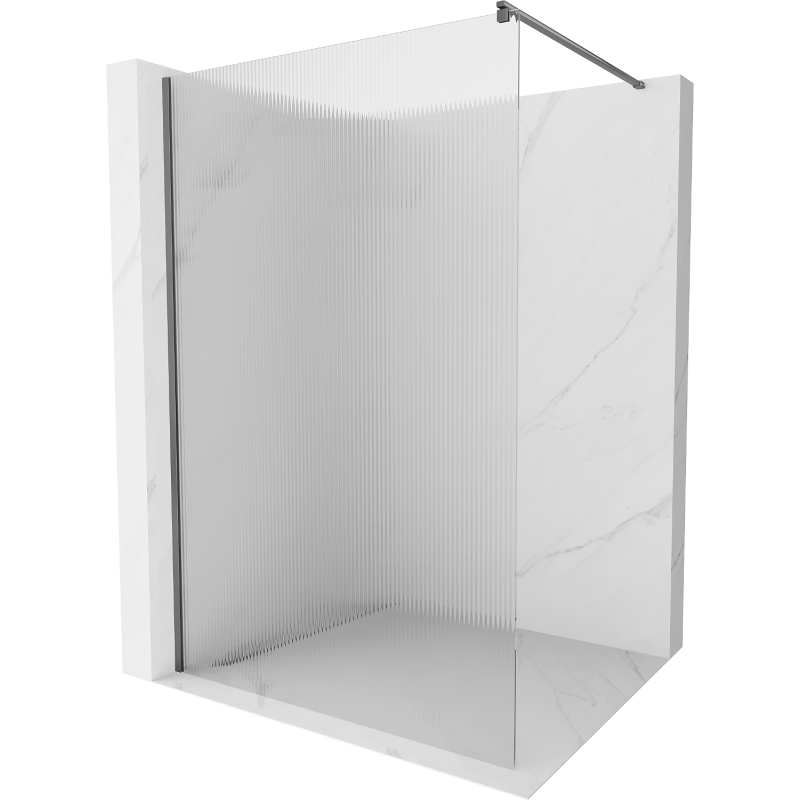 Mexen Kioto душ кабина Walk-in 130 x 200 см, стъкло 8 мм, gun metal - 800-130-101-95-09
