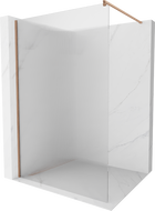 Mexen Kioto стена за душ Walk-in 90 x 200 см, стъкло 8 мм, четкана мед - 800-090-101-65-09