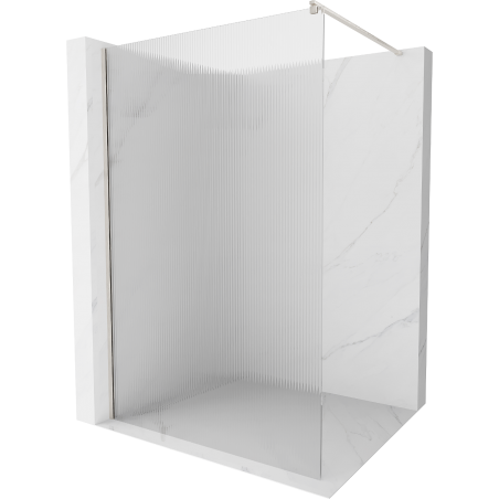 Mexen Kioto душ кабина на стената Walk-in 140 x 200 см, райета 8 мм, четкан никел - 800-140-101-97-09