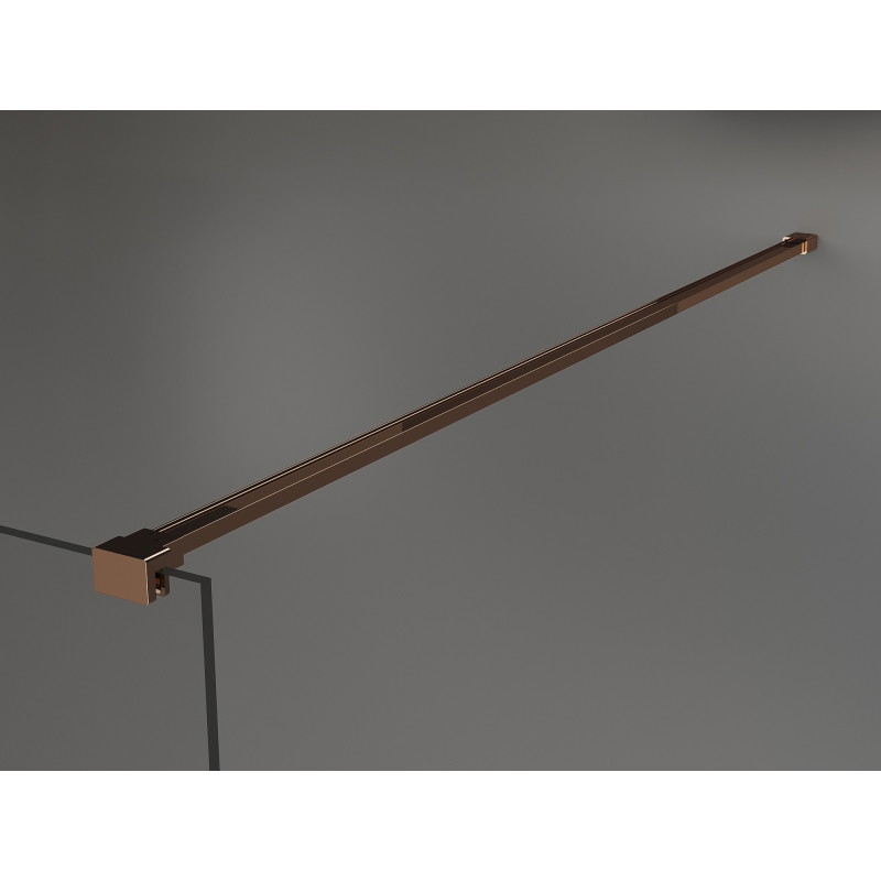 Mexen Kioto душ параван Walk-in 110 x 200 см, ивици 8 мм, розово злато - 800-110-101-60-09