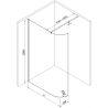 Mexen Kioto закръглен душ панел Walk-in 150 x 200 см, прозрачно 8 мм, златно - 800-150-101-50-06