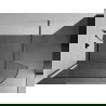 Mexen Kioto заоблени стени за душ Walk-in 100 x 200 см, прозрачно 8 мм, gun metal - 800-100-101-95-06