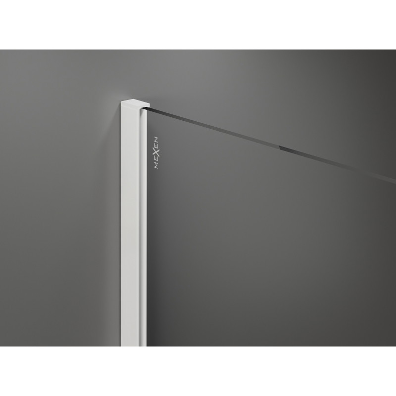 Mexen Kioto душ параван Walk-in 100 x 200 см, бял дизайн 8 мм, бял - 800-100-101-20-85