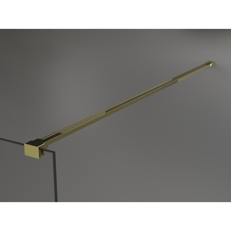 Mexen Kioto Душ стена Walk-in 150 x 200 см, прозрачна 8 мм, златна - 800-150-101-50-00