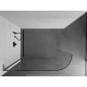 Mexen Kioto L заоблена стена за душ Walk-in 90 x 200 см, прозрачно, gun metal - 800-090-103-95-06