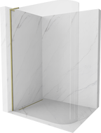 Mexen Kioto L закрита душева стена Walk-in 120 x 200 см, прозрачна, златна - 800-120-103-50-06