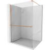 Mexen Kioto+ душ панел с Walk-in рамо 140 x 200 см, прозрачно, четкан месинг - 800-140-121-65-00