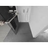Mexen Kioto+ душова стена с полка Walk-in 80 x 200 см, прозрачна, четкан никел - 800-080-121-97-00