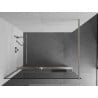 Mexen Kioto+ стена за душ с рафт Walk-in 100 x 200 см, прозрачен, четкан никел - 800-100-121-97-00