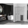 Mexen Kioto+ стъклена стена за душ с рафт Walk-in 135 x 200 см, прозрачна, четкан никел - 800-135-121-97-00