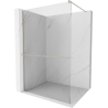 Mexen Kioto+ душова стена с рафт Walk-in 140 x 200 см, прозрачна, четка никел - 800-140-121-97-00