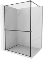 Mexen Kioto+ стена за душ с полка Walk-in 80 x 200 см, черен модел, gun gray матов - 800-080-121-66-70