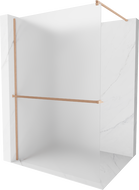 Mexen Kioto+ душ кабина с рафт Walk-in 70 x 200 см, матирано стъкло, боядисана мед - 800-070-121-65-30