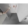 Mexen Kioto+ стена на душа с рафт Walk-in 80 x 200 см, матово стъкло, четкан бронз - 800-080-121-65-30