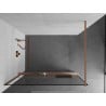 Mexen Kioto+ душова стена с полка Walk-in 100 x 200 см, черен шарка, четкана мед - 800-100-121-65-70