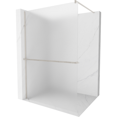 Mexen Kioto+ душ екран с рафт Walk-in 100 x 200 см, матирано, четкаван никел - 800-100-121-97-30