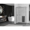 Mexen Kioto+ стена за душ с подложка Walk-in 110 x 200 см, черен десен, brushed никел - 800-110-121-97-70