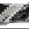 Mexen Kioto+ стена за душ с опора Walk-in 90 x 200 см, черен модел, хром мат - 800-090-121-65-78