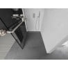 Mexen Kioto+ стена за душ с рафт Walk-in 110 x 200 см, черен мотив, шлифован никел - 800-110-121-97-78