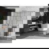 Mexen Kioto+ стена за душ с полка Walk-in 140 x 200 см, черен модел, четкан никел - 800-140-121-97-78