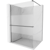Mexen Kioto+ душова стена с полка Walk-in 140 x 200 см, прозрачна/матова, gun metal - 800-140-121-95-35