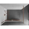 Mexen Kioto+ стена за душ с рафт Walk-in 110 x 200 см, прозрачен/матов, матирана мед - 800-110-121-65-35