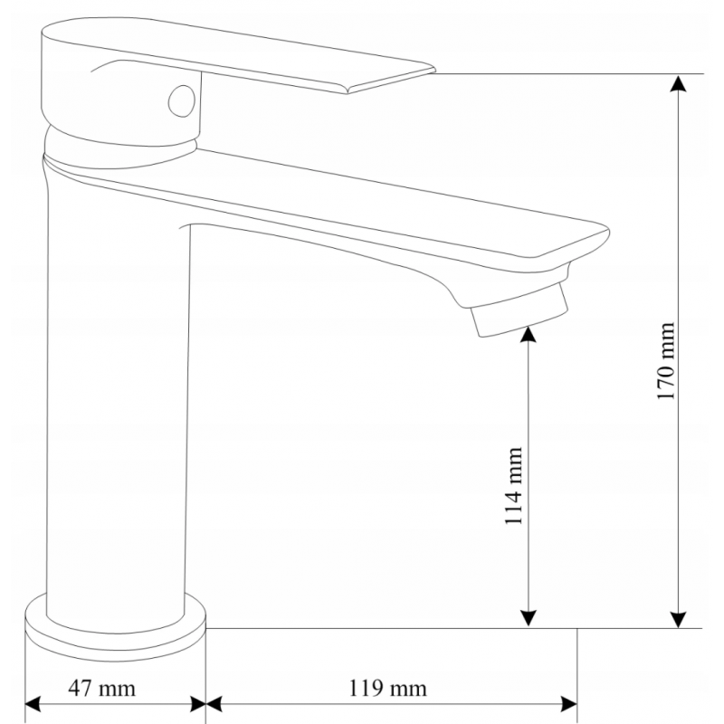 Mexen Royo смесител за мивка, хром - 72200-00
