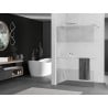 Mexen Kioto+ стена за душ с плоскост Walk-in 70 x 200 см, прозрачен/мъглив, четкан никел - 800-070-121-97-35