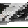 Mexen Kioto+ стенен душ с полка Walk-in 130 x 200 см, бял мотив, gun gray матов - 800-130-121-66-85