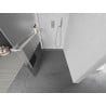 Mexen Kioto+ душова стена с рафт Walk-in 80 x 200 см, прозрачен/матов, четкан никел - 800-080-121-97-35