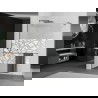 Mexen Kioto+ стена за душ с рафт Walk-in 80 x 200 см, бял модел, gun metal - 800-080-121-95-85