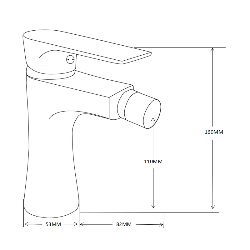 Mexen Axel смесител за биде, черен - 73820-70