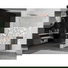 Mexen Kioto+ преграда за душ с рафт Walk-in 70 x 200 см, бял модел, четкана мед - 800-070-121-65-85
