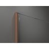 Mexen Kioto+ стена за душ с полка Walk-in 140 x 200 см, бял модел, четка мед - 800-140-121-65-85