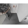 Mexen Kioto+ стена за душ с полка Walk-in 140 x 200 см, бял модел, четка мед - 800-140-121-65-85